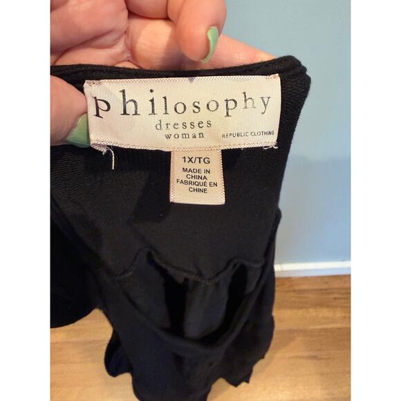 Philosophy Black Tiered Sleeveless Dress - Picture 3 of 4